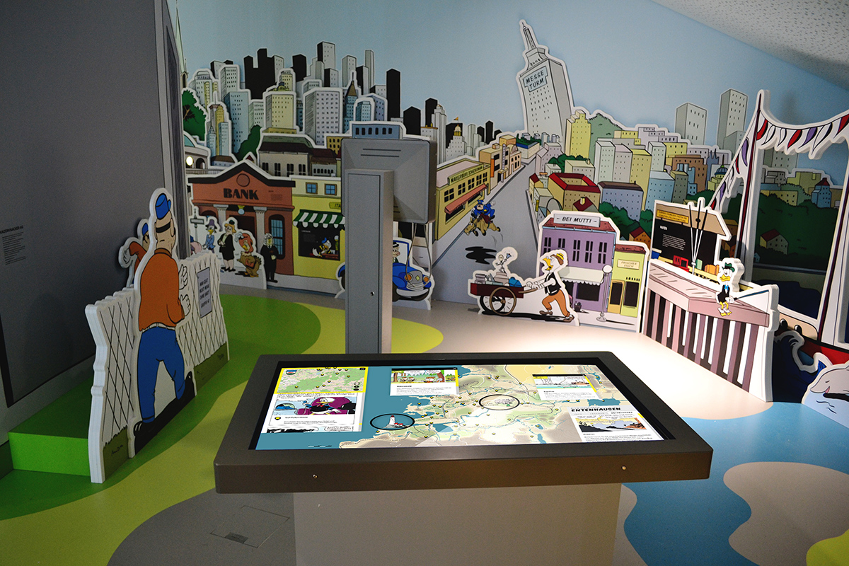 Mutltitouch-Tisch: interaktiver Stadtplan